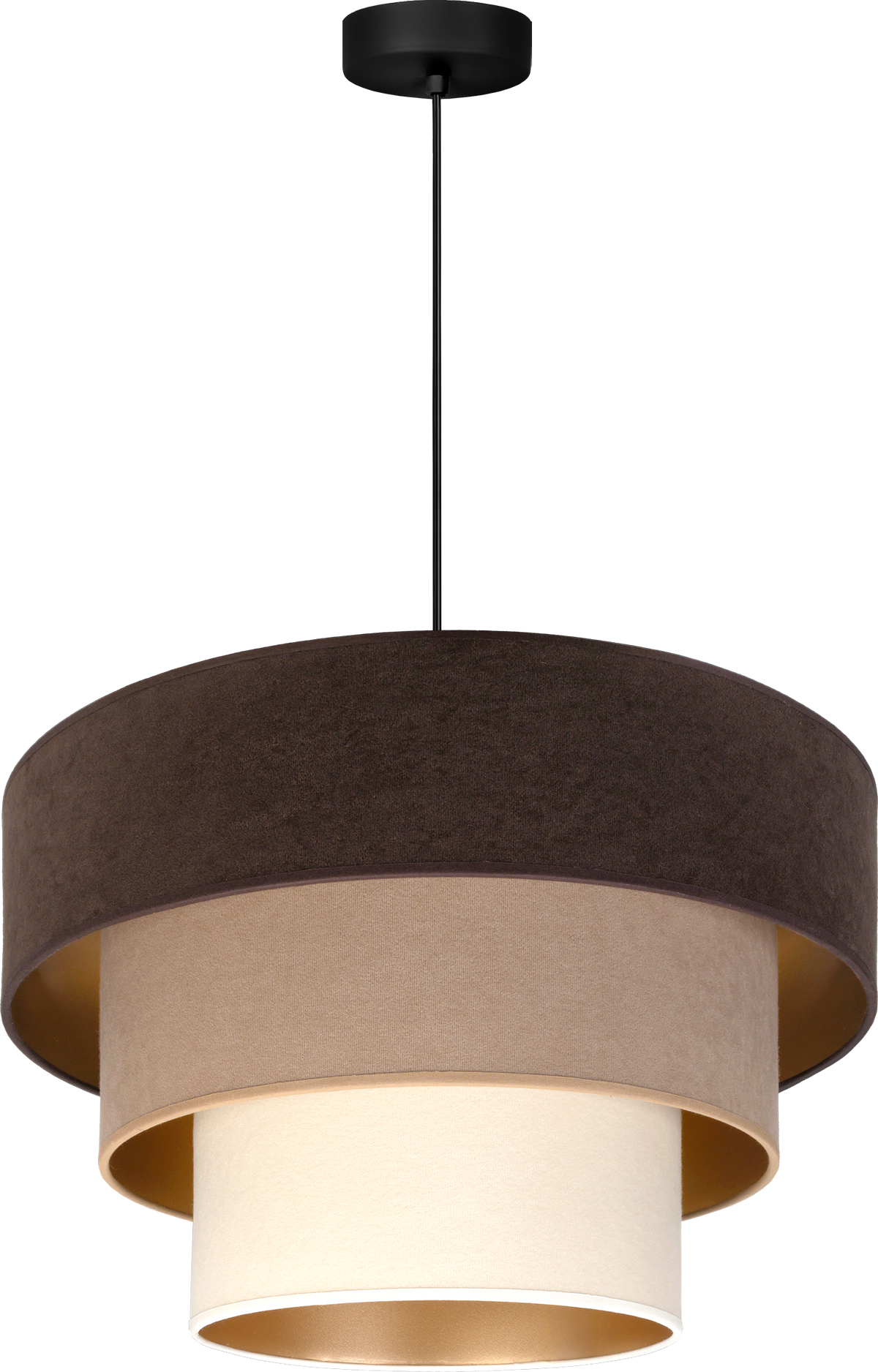 Lampa wisząca DUOLLA LUNETA TIRAMISU 750657 brązowy/kremowy 1xE27 średn.45cm