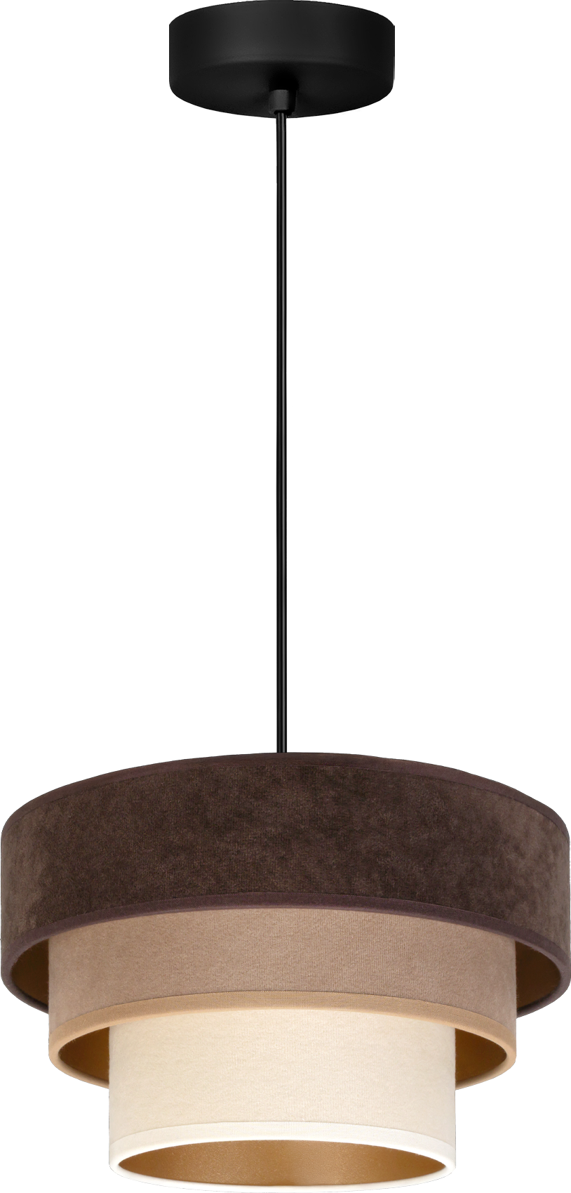 Lampa wisząca DUOLLA LUNETA TIRAMISU 750688 brązowy/kremowy 1xE27 średn.25cm