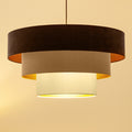 Lampa wisząca DUOLLA LUNETA TIRAMISU 750695 brązowy/kremowy 1xE27 średn.60cm