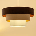 Lampa wisząca DUOLLA LUNETA TIRAMISU 750695 brązowy/kremowy 1xE27 średn.60cm