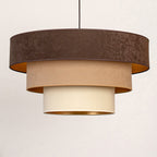 Lampa wisząca DUOLLA LUNETA TIRAMISU 750695 brązowy/kremowy 1xE27 średn.60cm