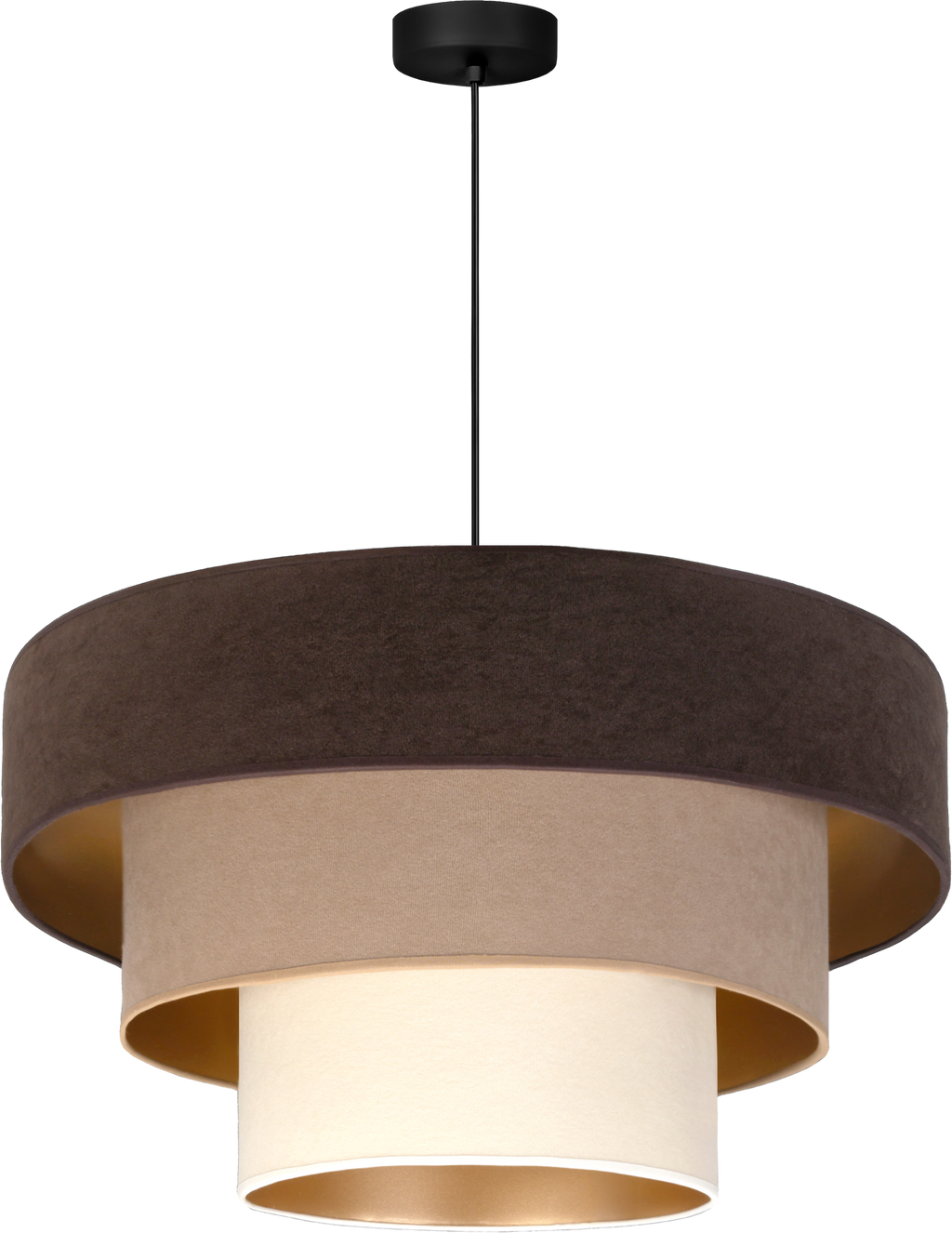 Lampa wisząca DUOLLA LUNETA TIRAMISU 750695 brązowy/kremowy 1xE27 średn.60cm