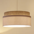 Lampa wisząca DUOLLA MILANO 751708 Beżowy/Brązowy 1xE27 średn.45cm