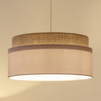 Lampa wisząca DUOLLA MILANO 751708 Beżowy/Brązowy 1xE27 średn.45cm