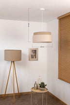 Lampa wisząca DUOLLA MILANO 751708 Beżowy/Brązowy 1xE27 średn.45cm