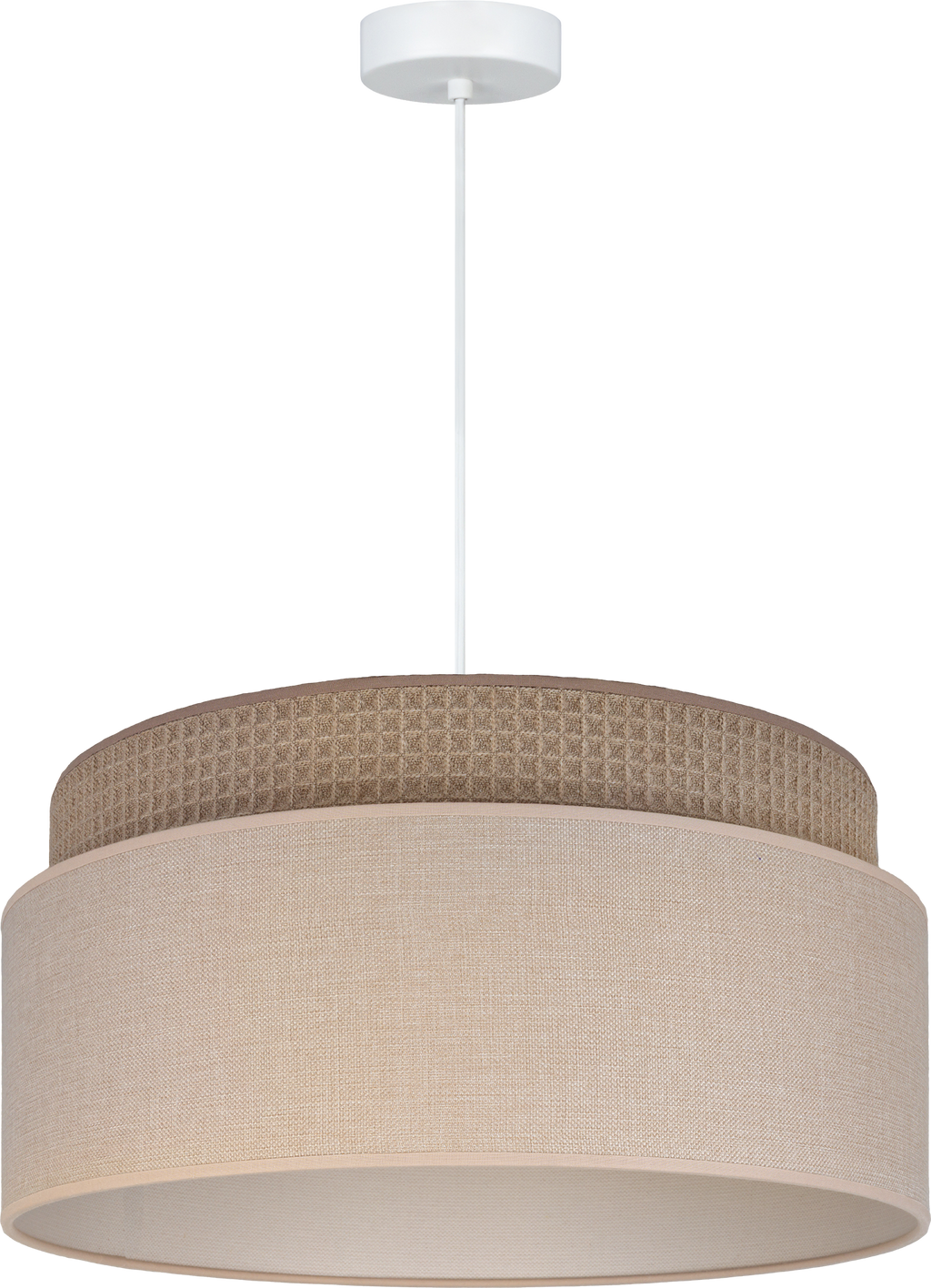 Lampa wisząca DUOLLA MILANO 751708 Beżowy/Brązowy 1xE27 średn.45cm