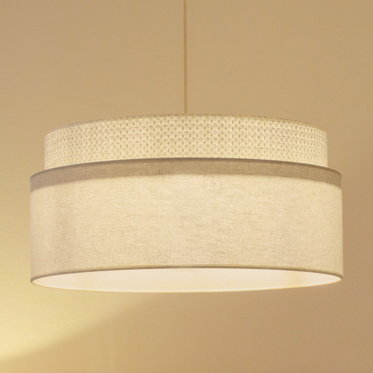 Lampa wisząca DUOLLA MILANO 751746 Kremowy/Beżowy 1xE27 średn.45cm