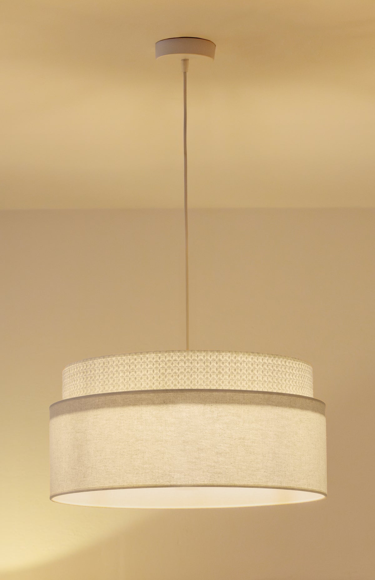 Lampa wisząca DUOLLA MILANO 751746 Kremowy/Beżowy 1xE27 średn.45cm
