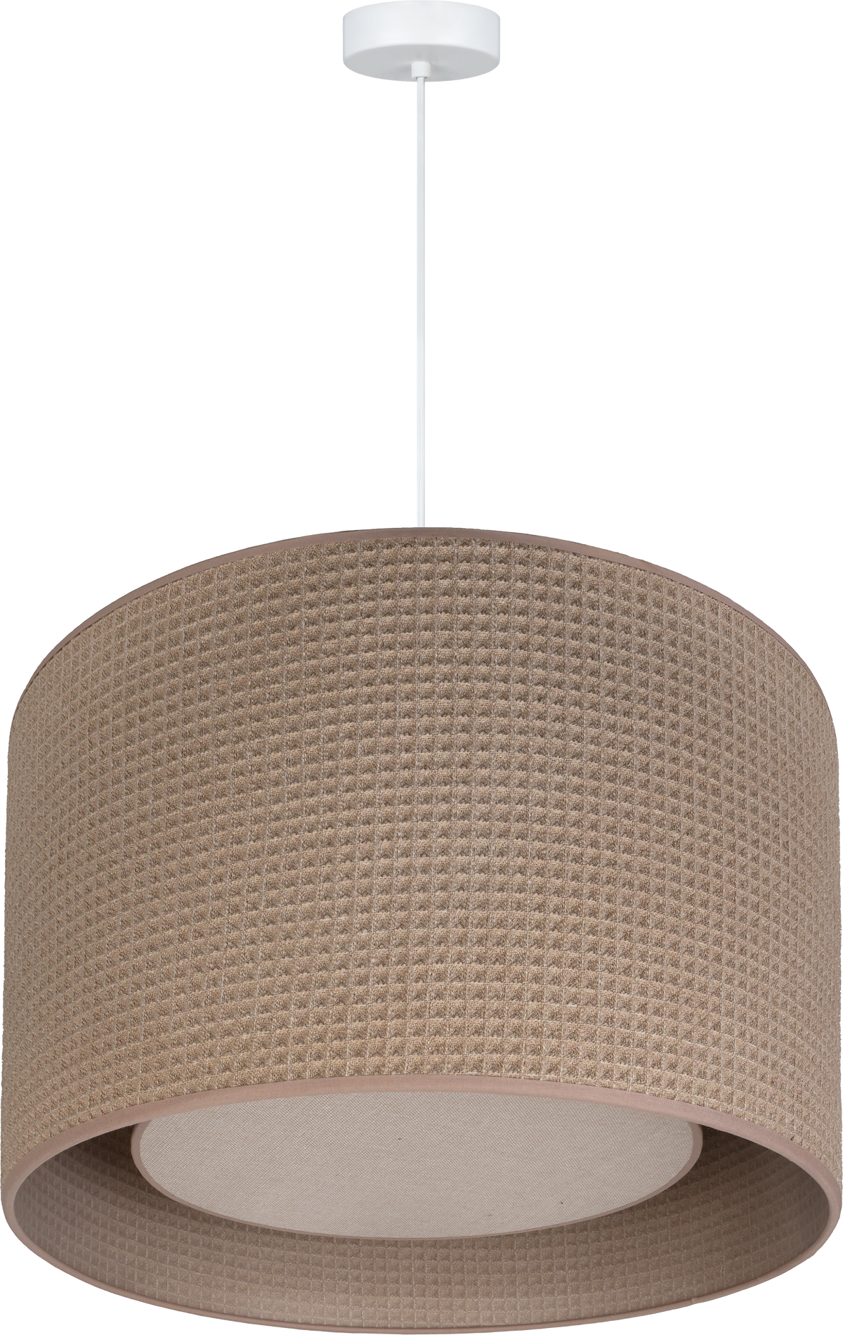 Lampa wisząca DUOLLA MILANO 751821 Brązowy/Beżowy 1xE27 średn.50cm