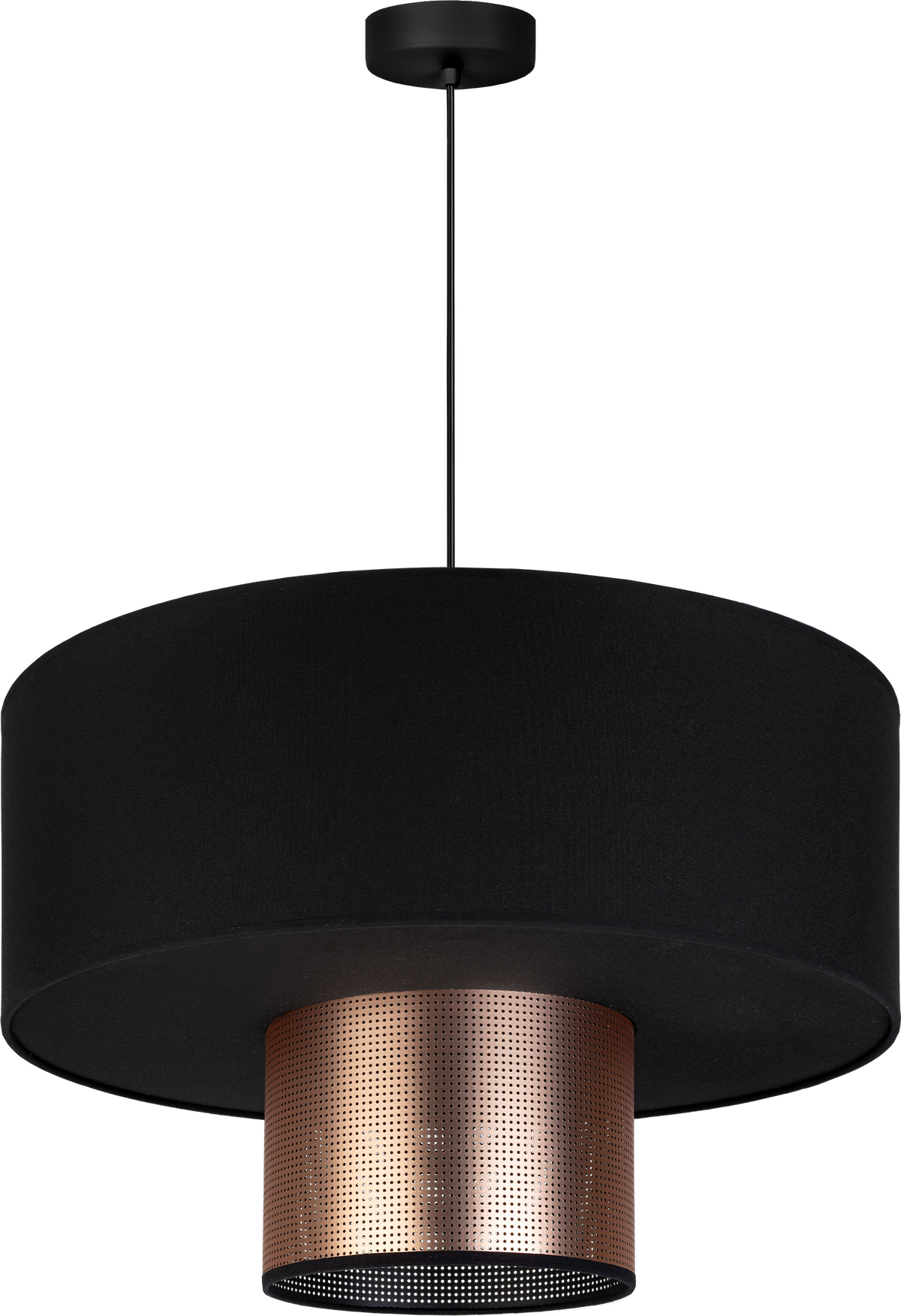Lampa wisząca DUOLLA PARMA 752347 Czarny/złoty 3xE27 średn.50cm