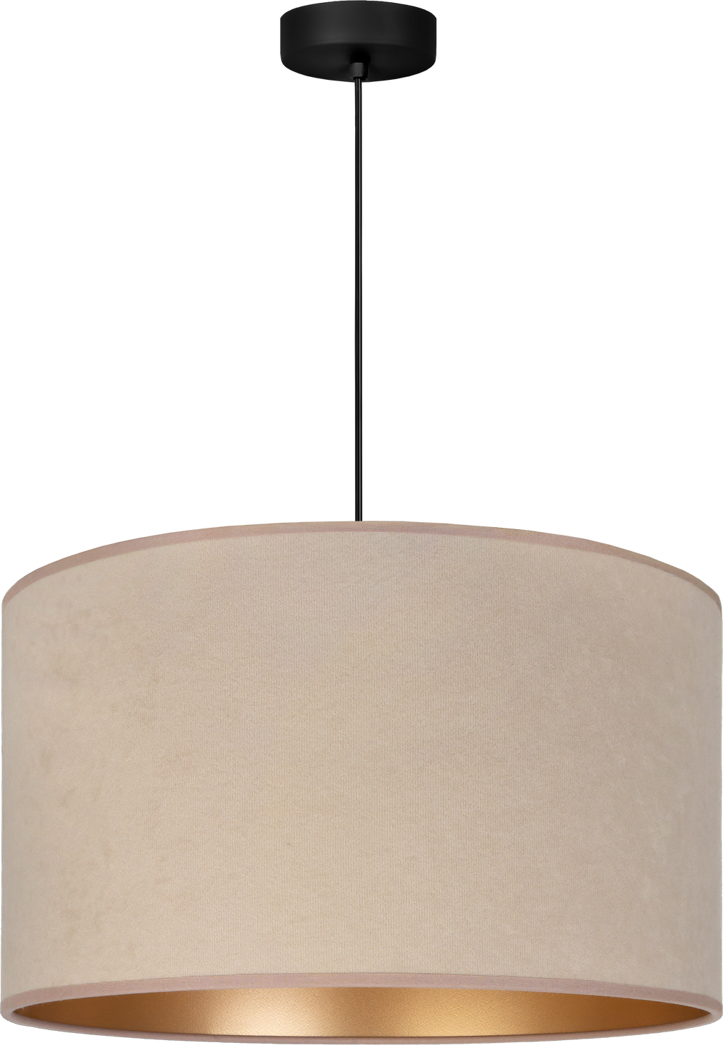 Lampa wisząca DUOLLA ROLLER  750794 beżowy/złoty 1xE27 średn.40cm