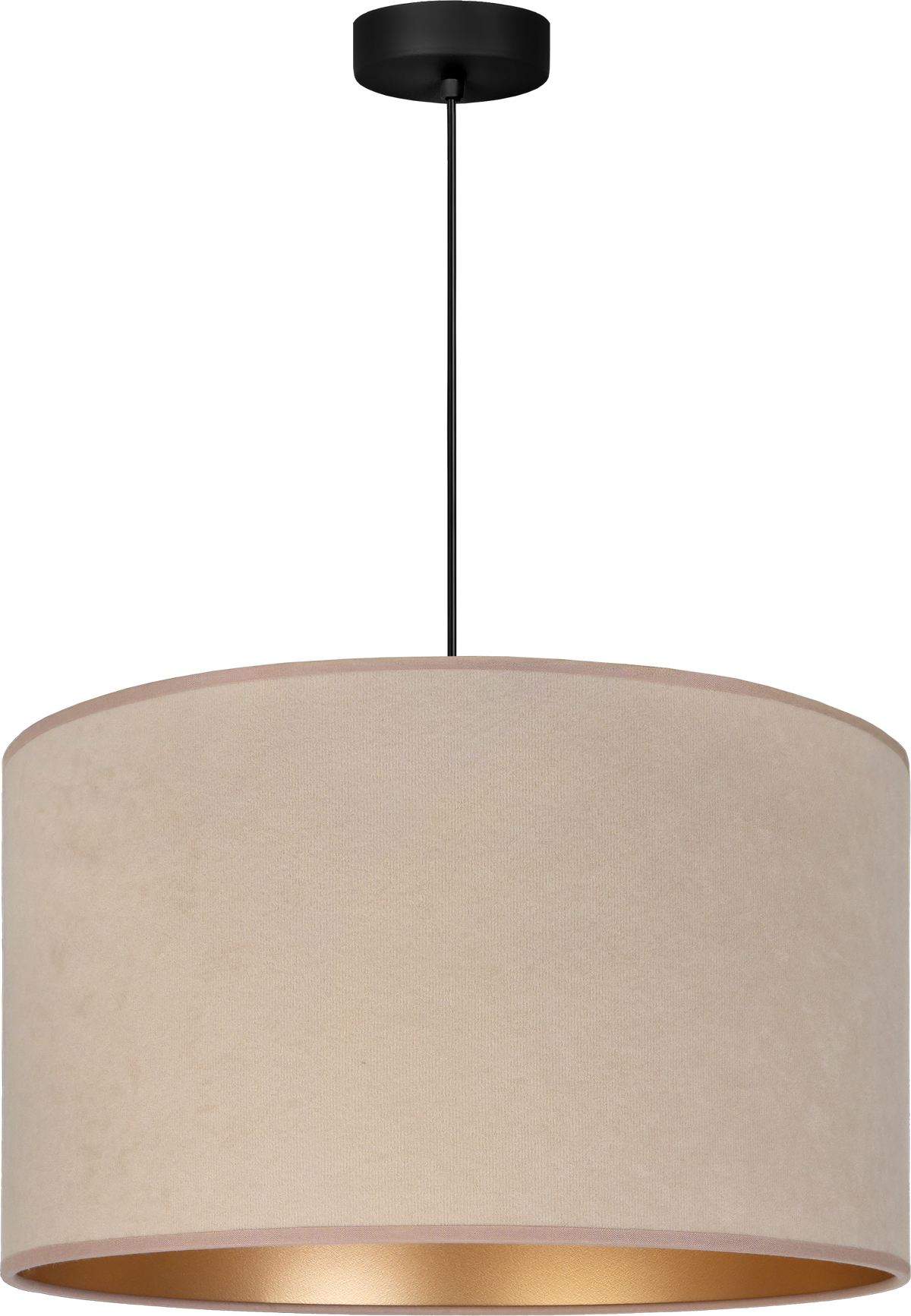 Lampa wisząca DUOLLA ROLLER  750794 beżowy/złoty 1xE27 średn.40cm