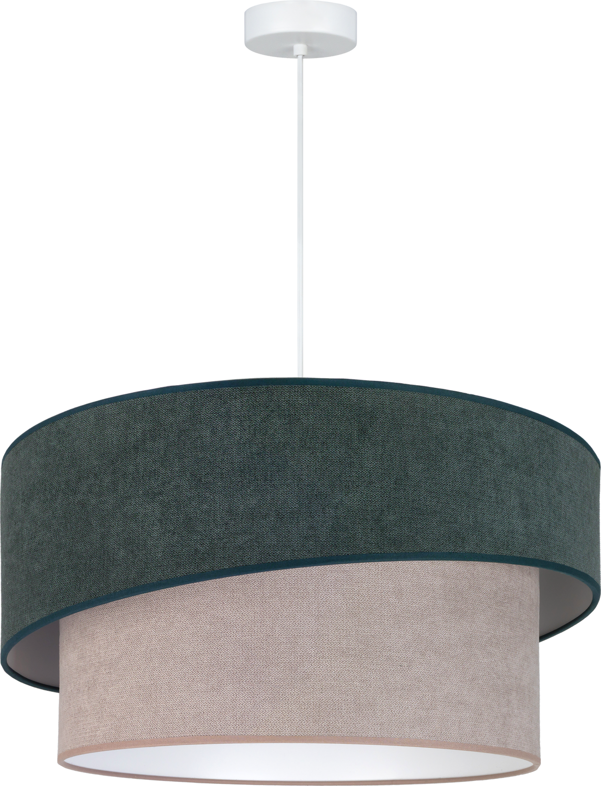 Lampa wisząca DUOLLA SHINE 752910 zielony/beżowy 1xE27 średn.50cm