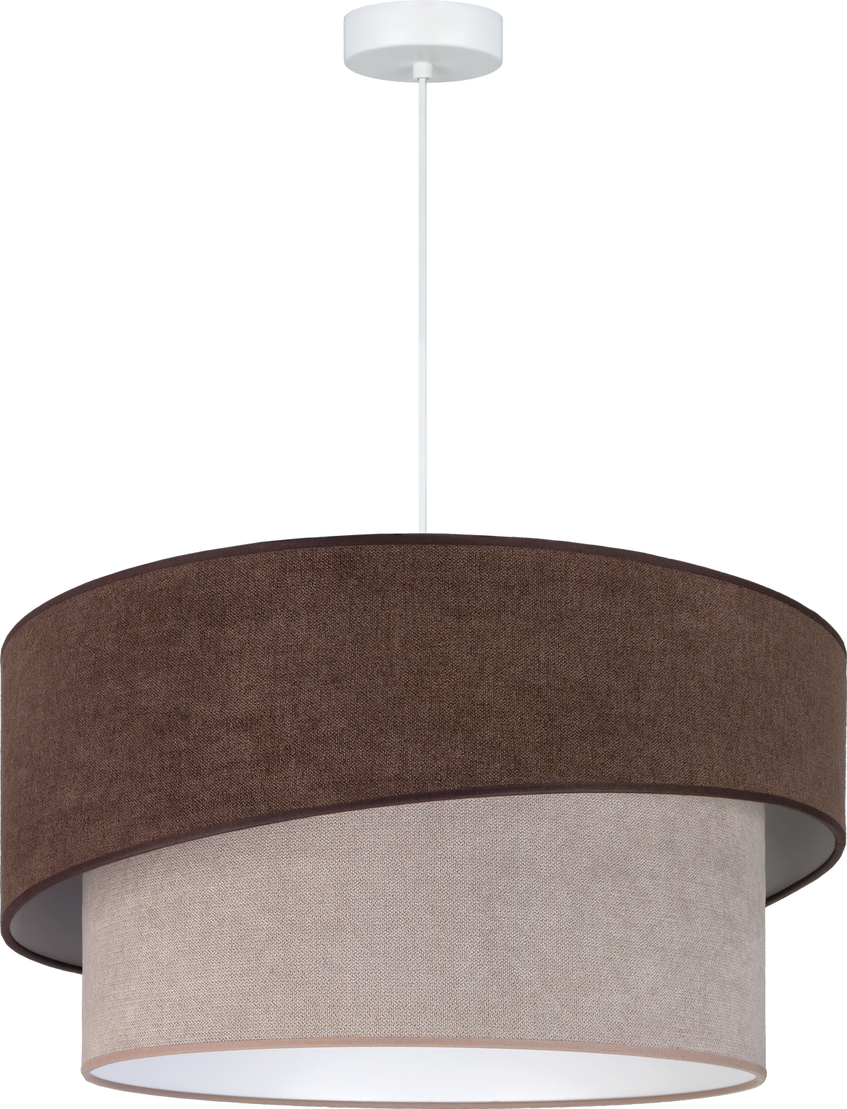 Lampa wisząca DUOLLA SHINE 752965 brązowy/beżowy 1xE27 średn.50cm
