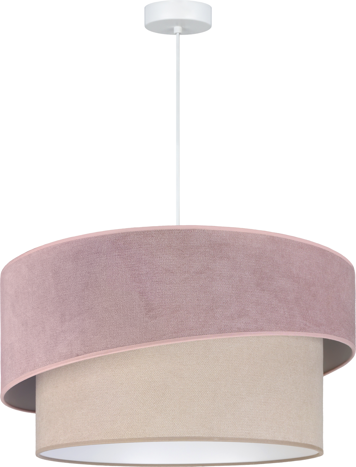 Lampa wisząca DUOLLA SHINE 753061 różowy/beżowy 1xE27 średn.50cm