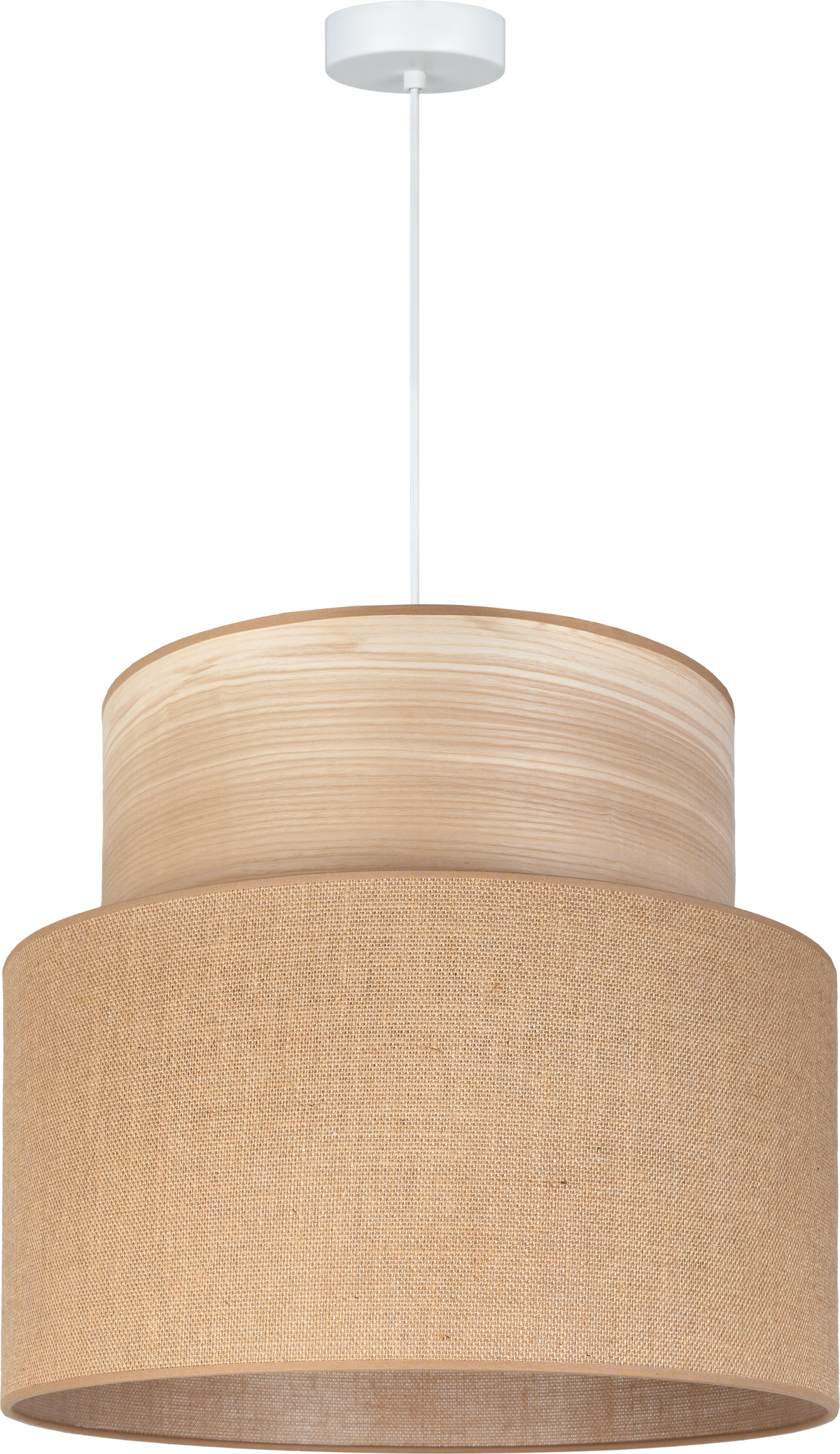 Lampa wisząca DUOLLA SIENA 751647 Brązowy/naturalny 1xE27 średn.45cm