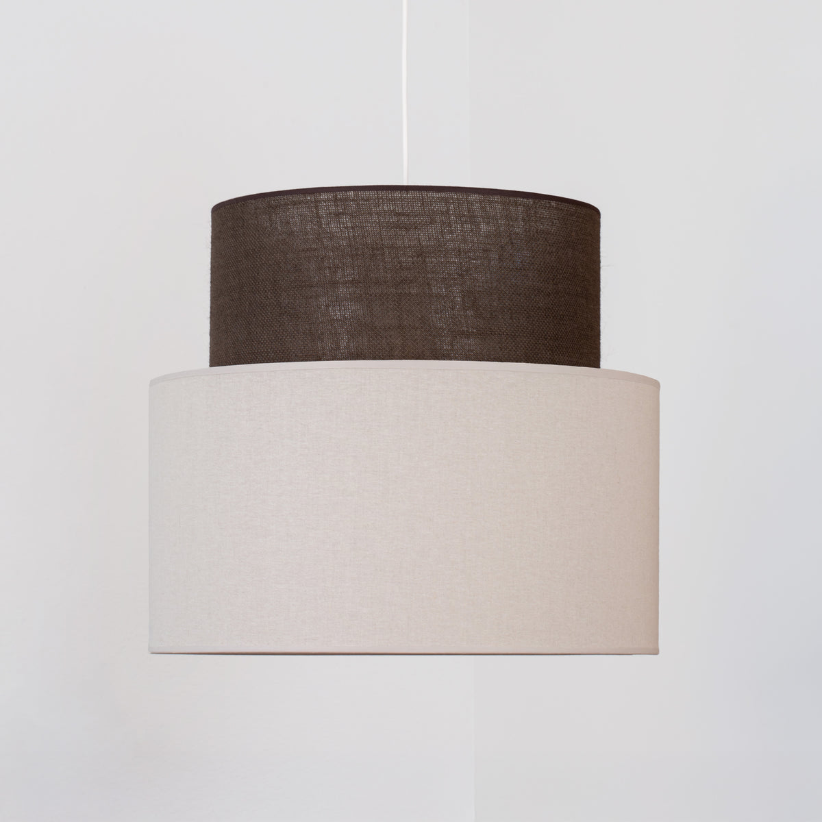 Lampa wisząca DUOLLA SIENA 751678 Czarny/Beżowy 1xE27 średn.45cm