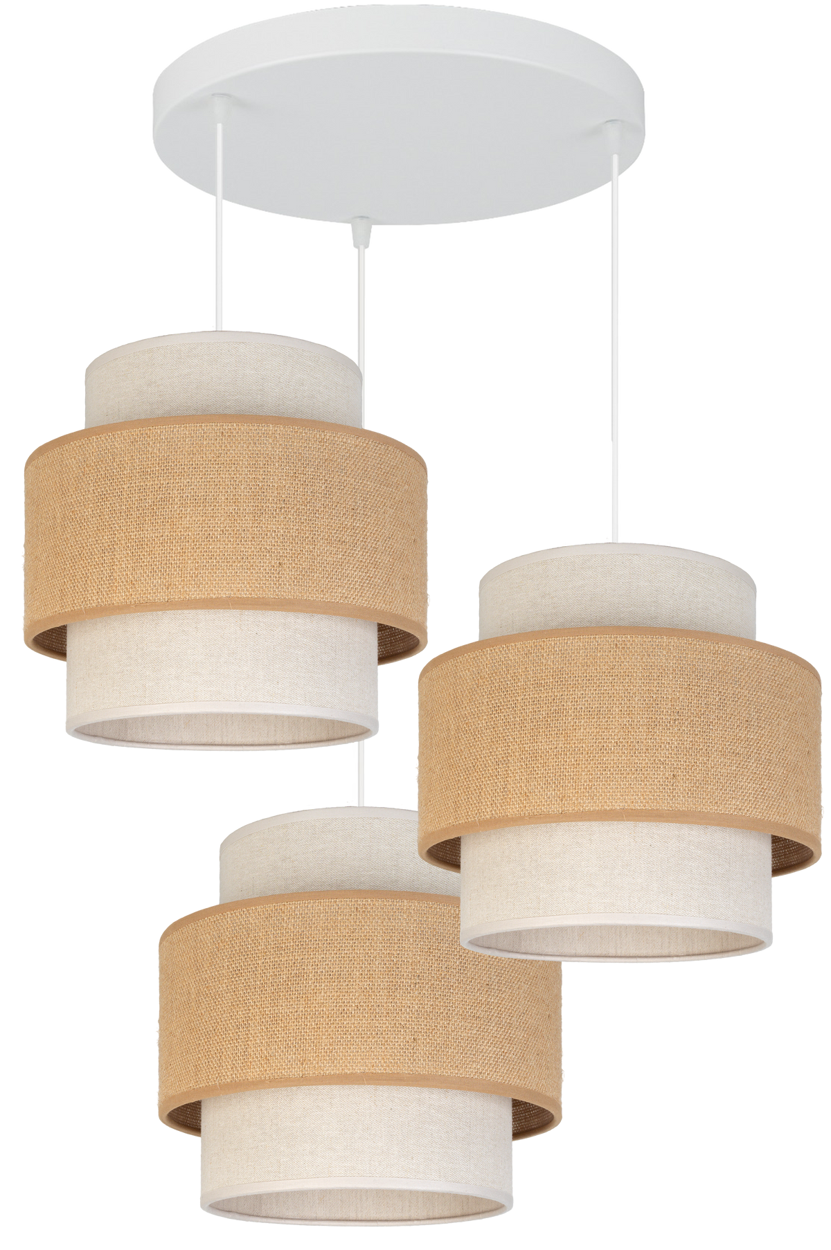 Lampa wisząca DUOLLA SPACE  752194 beżowy/naturalny 3xE27 średn.25cm