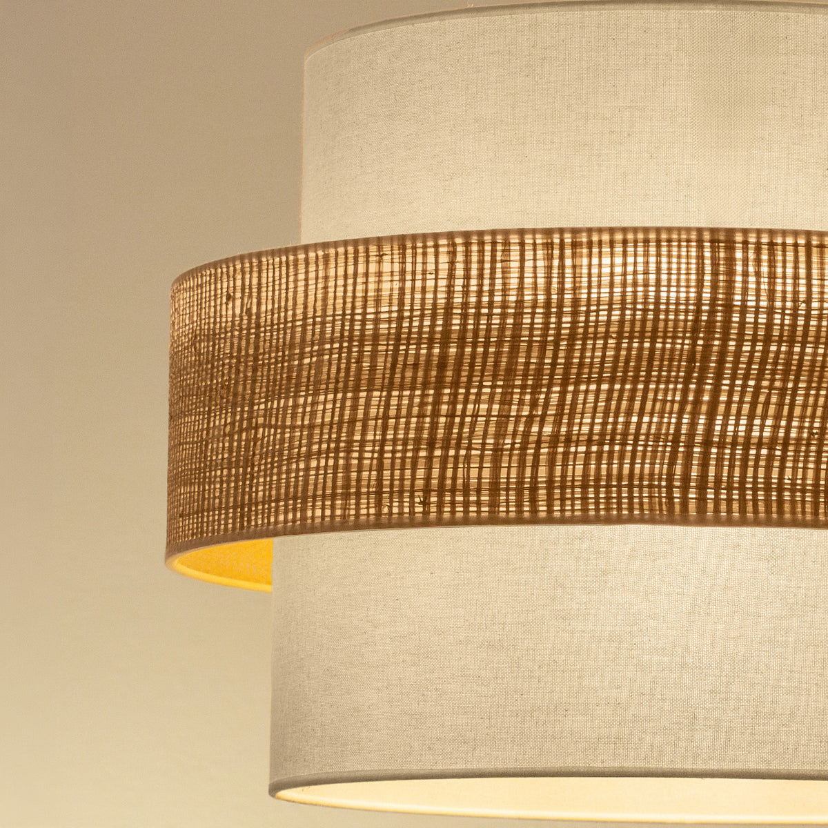Lampa wisząca DUOLLA SPACE  752200 beżowy/naturalny 1xE27 średn.50cm