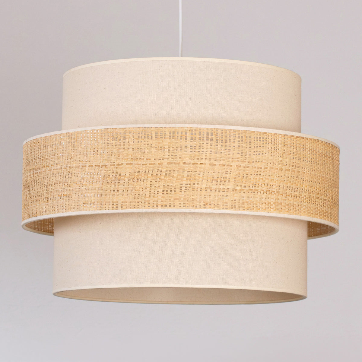 Lampa wisząca DUOLLA SPACE  752200 beżowy/naturalny 1xE27 średn.50cm