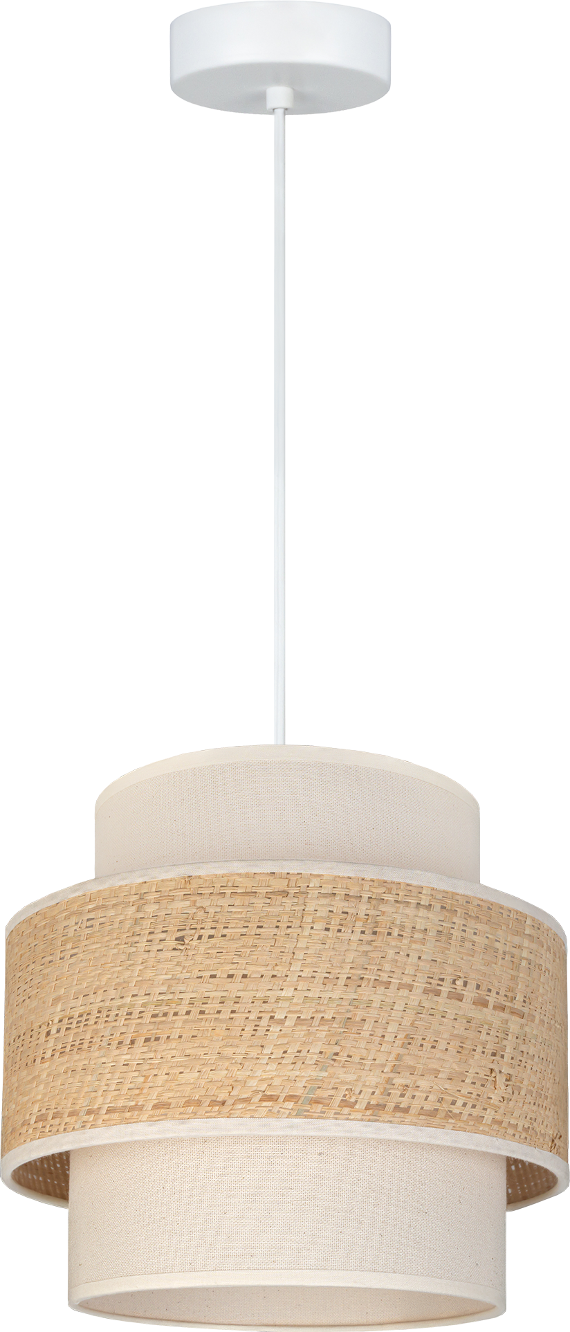 Lampa wisząca DUOLLA SPACE  752231 beżowy/naturalny 1xE27 średn.25cm