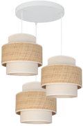 Lampa wisząca DUOLLA SPACE  752248 beżowy/naturalny 3xE27 średn.25cm
