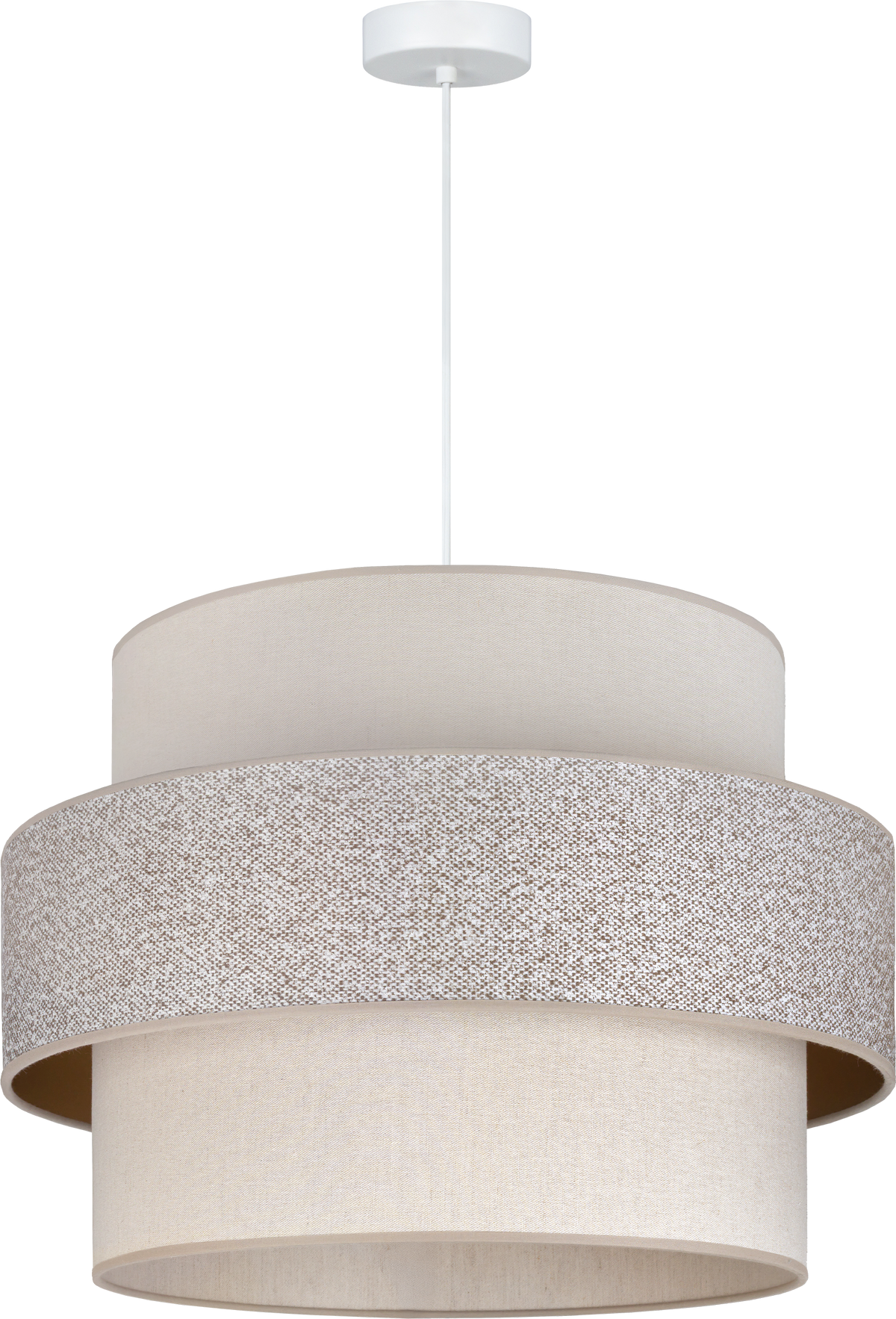 Lampa wisząca DUOLLA SPACE SORELLA 752262 szary/kremowy 1xE27 średn.50cm