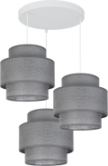 Lampa wisząca DUOLLA SPACE YUTE 752088 szary/n/a 3xE27 średn.25cm
