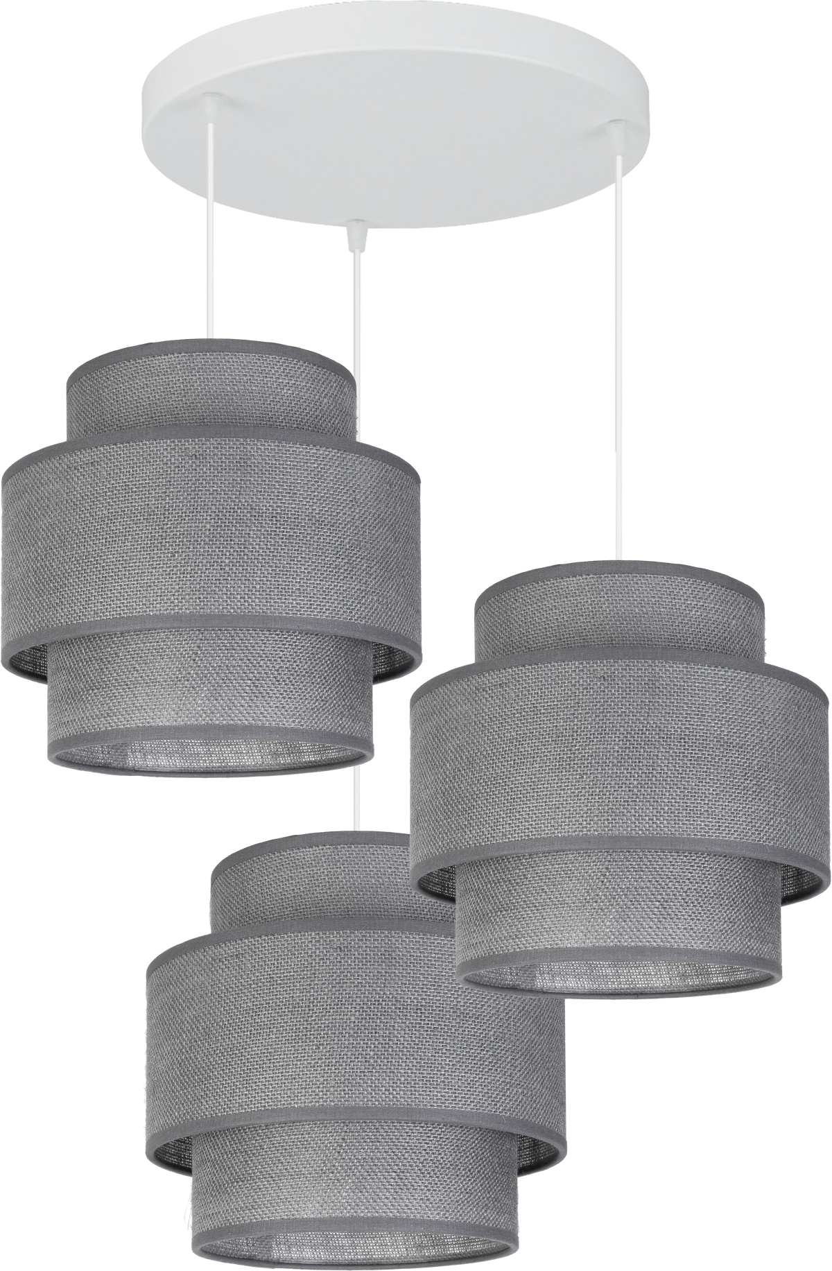 Lampa wisząca DUOLLA SPACE YUTE 752088 szary/n/a 3xE27 średn.25cm