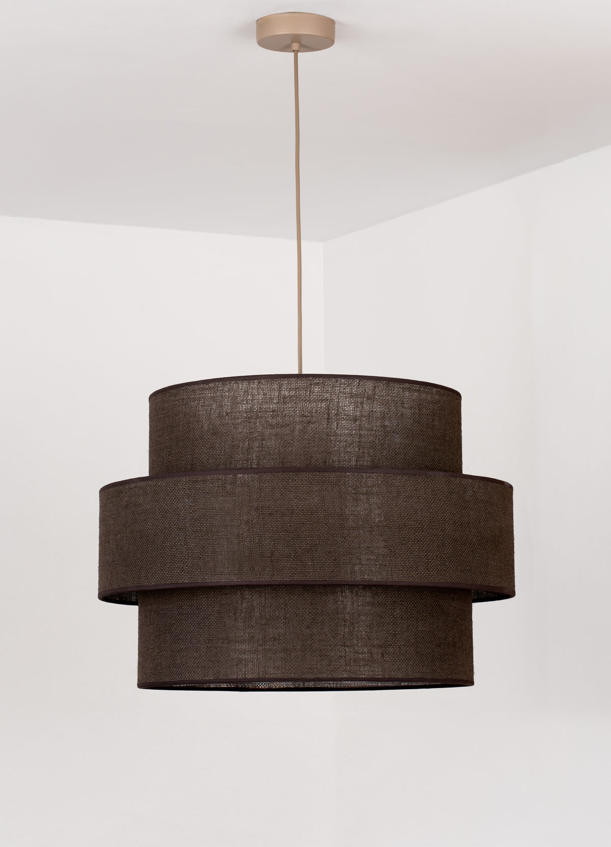 Lampa wisząca DUOLLA SPACE YUTE 752095 brązowy/n/a 1xE27 średn.50cm