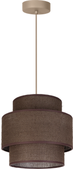 Lampa wisząca DUOLLA SPACE YUTE 752125 brązowy/n/a 1xE27 średn.25cm
