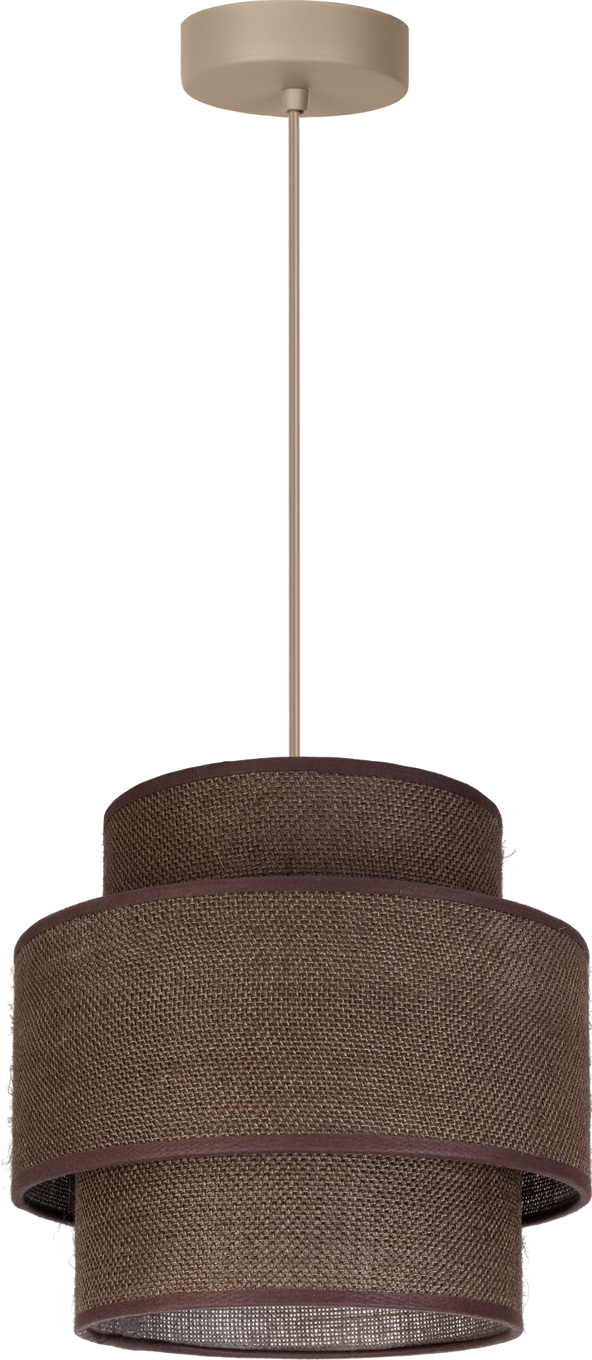 Lampa wisząca DUOLLA SPACE YUTE 752125 brązowy/n/a 1xE27 średn.25cm