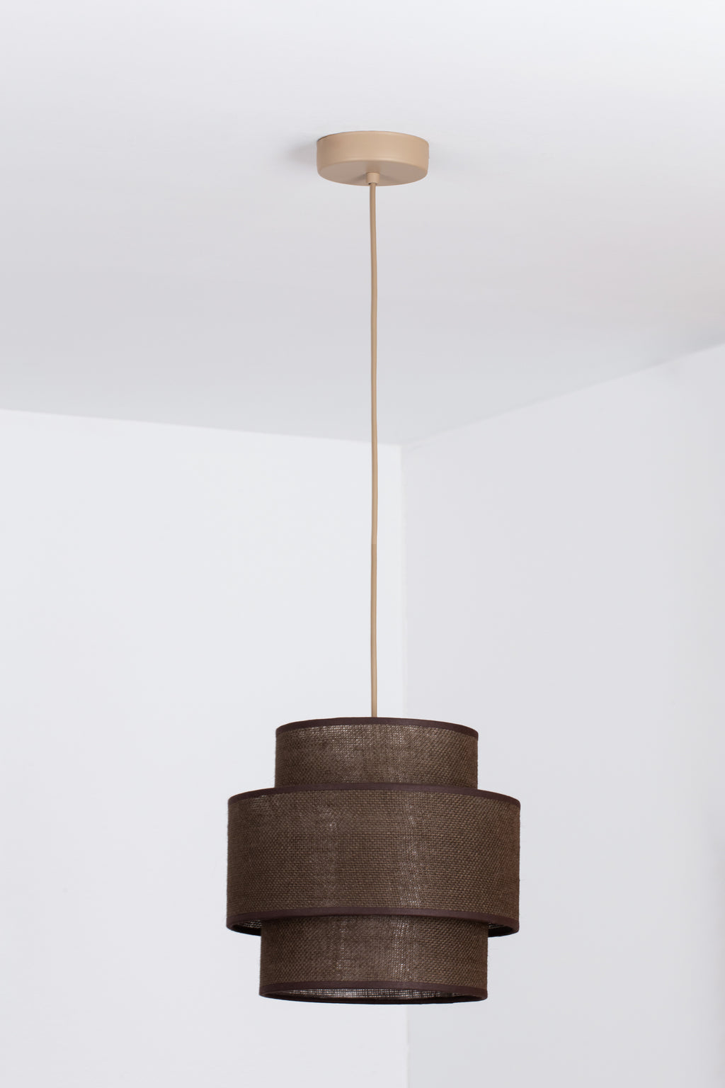 Lampa wisząca DUOLLA SPACE YUTE 752125 brązowy/n/a 1xE27 średn.25cm