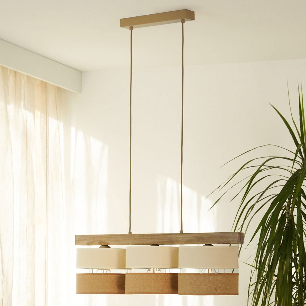Lampa wisząca DUOLLA TREEON 92202 Beżowy/Kremowy 3xE27 średn.17cm