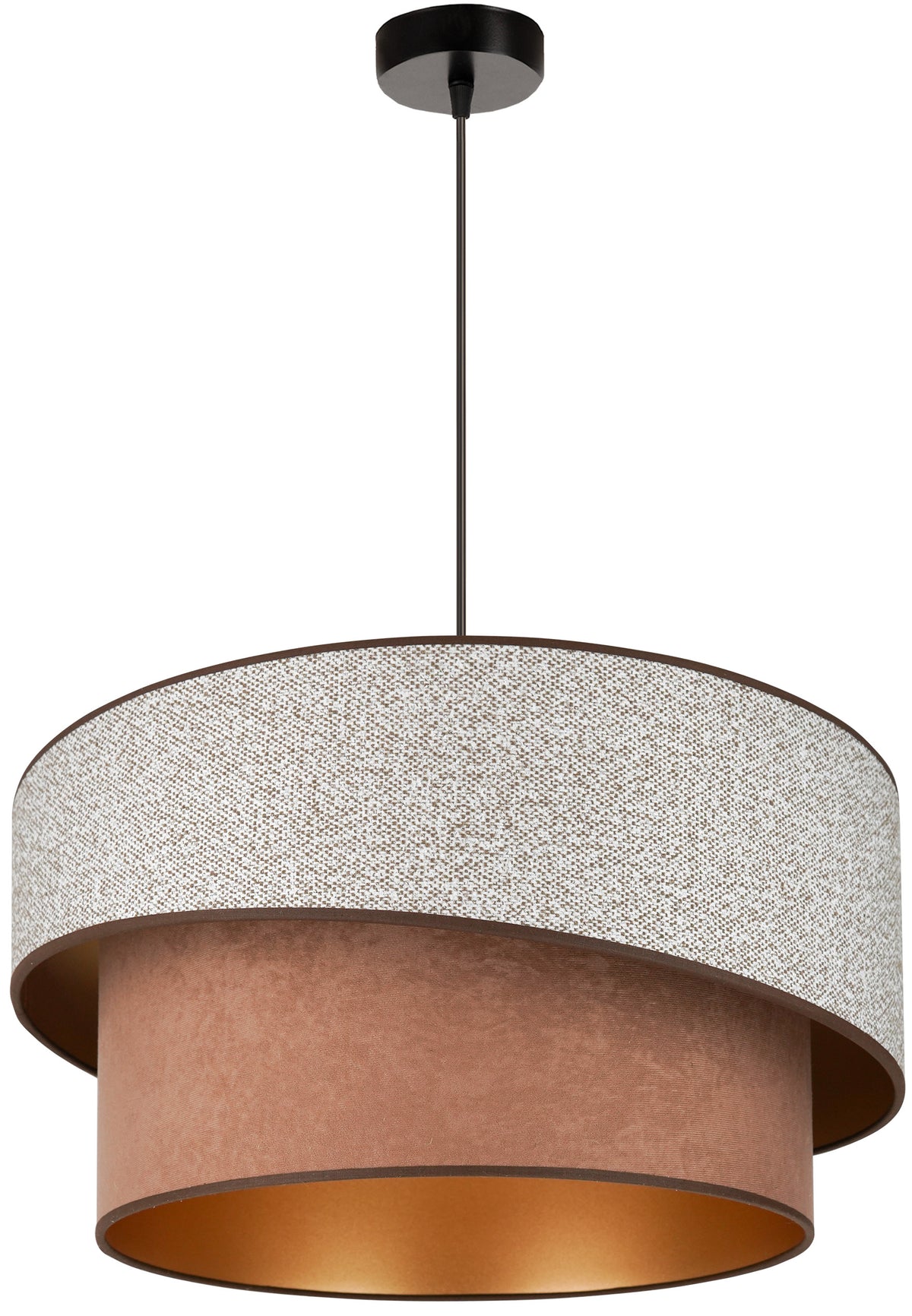 Lampa wisząca DUOLLA VEGAS SHINE 608275 szary/brązowy 1xE27 średn.50cm