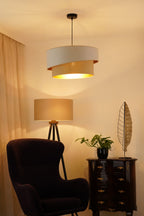 Lampa wisząca DUOLLA VEGAS SHINE 608282 szary/zielony 1xE27 średn.50cm