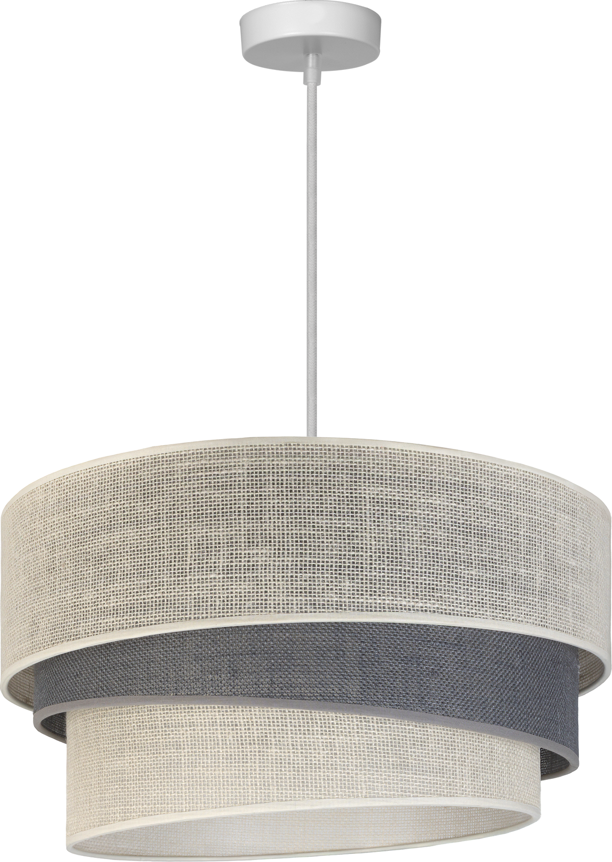 Lampa wisząca DUOLLA YUTE TRIO 751920 szary/biały 1xE27 średn.45cm