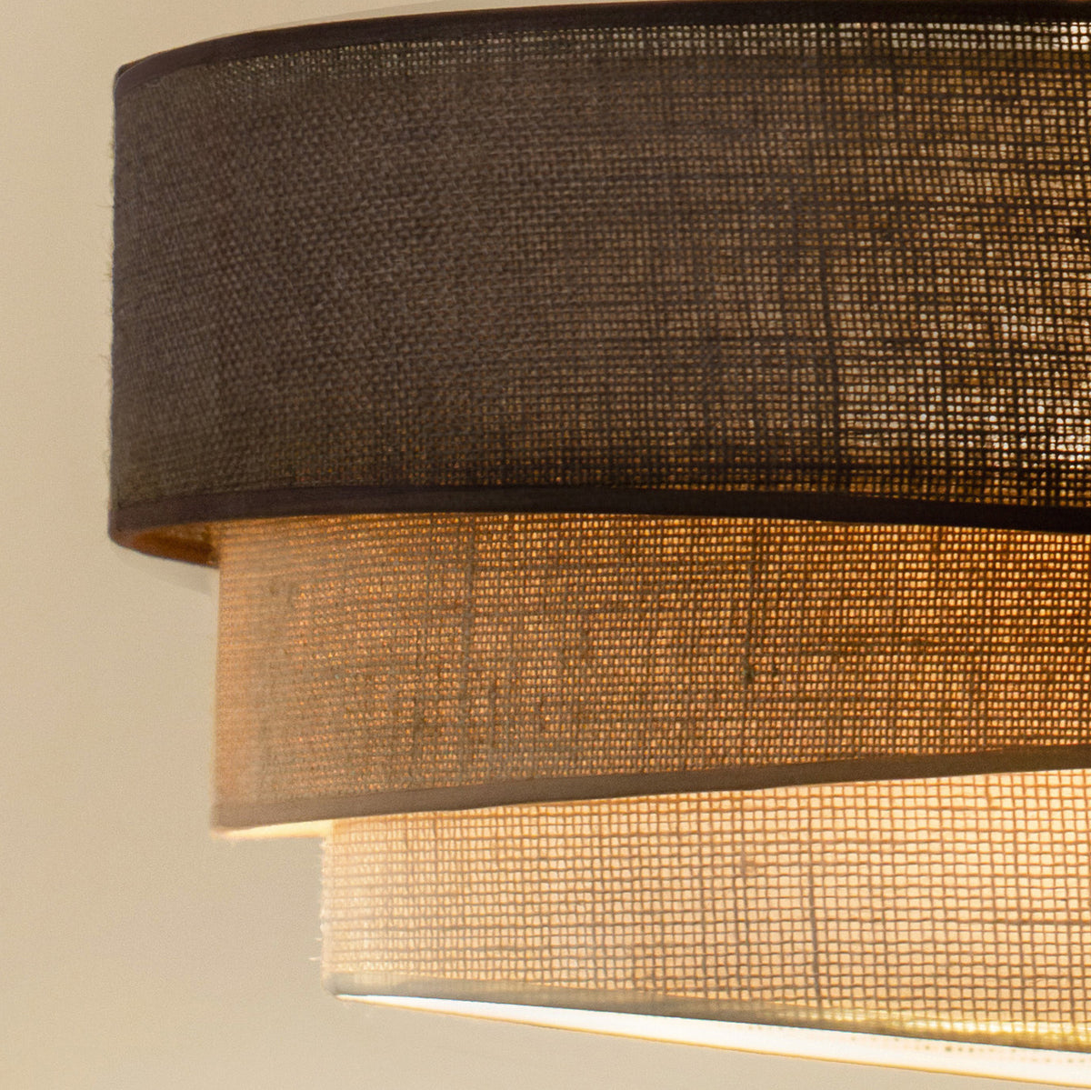 Lampa wisząca DUOLLA YUTE TRIO 751982 brązowy/biały 1xE27 średn.45cm