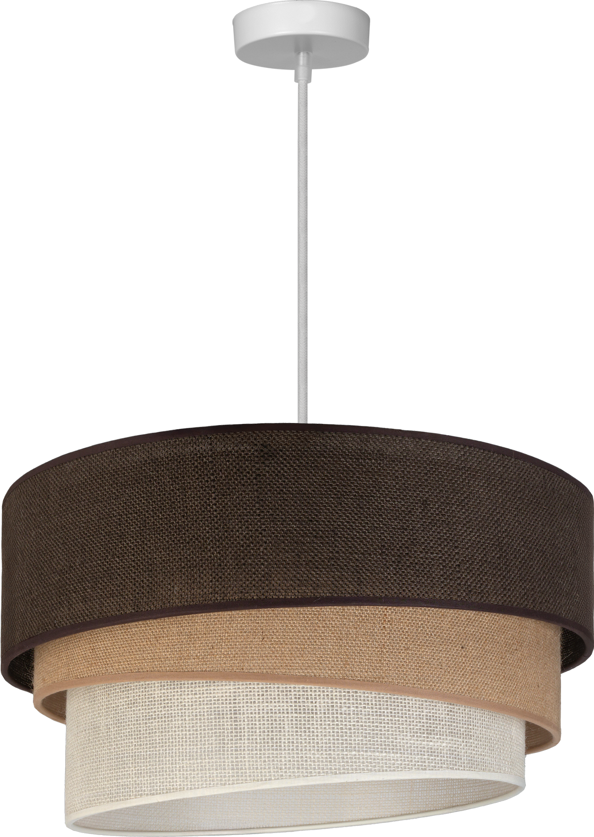 Lampa wisząca DUOLLA YUTE TRIO 752019 brązowy/biały 3xE27 średn.60cm