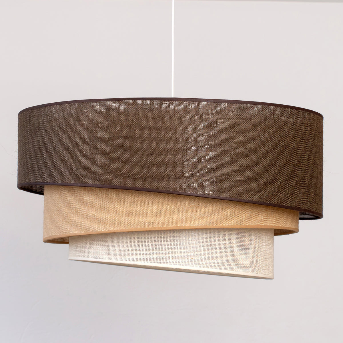 Lampa wisząca DUOLLA YUTE TRIO 752019 brązowy/biały 3xE27 średn.60cm