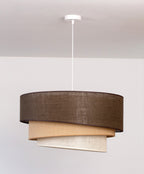 Lampa wisząca DUOLLA YUTE TRIO 752019 brązowy/biały 3xE27 średn.60cm