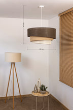 Lampa wisząca DUOLLA YUTE TRIO 752019 brązowy/biały 3xE27 średn.60cm