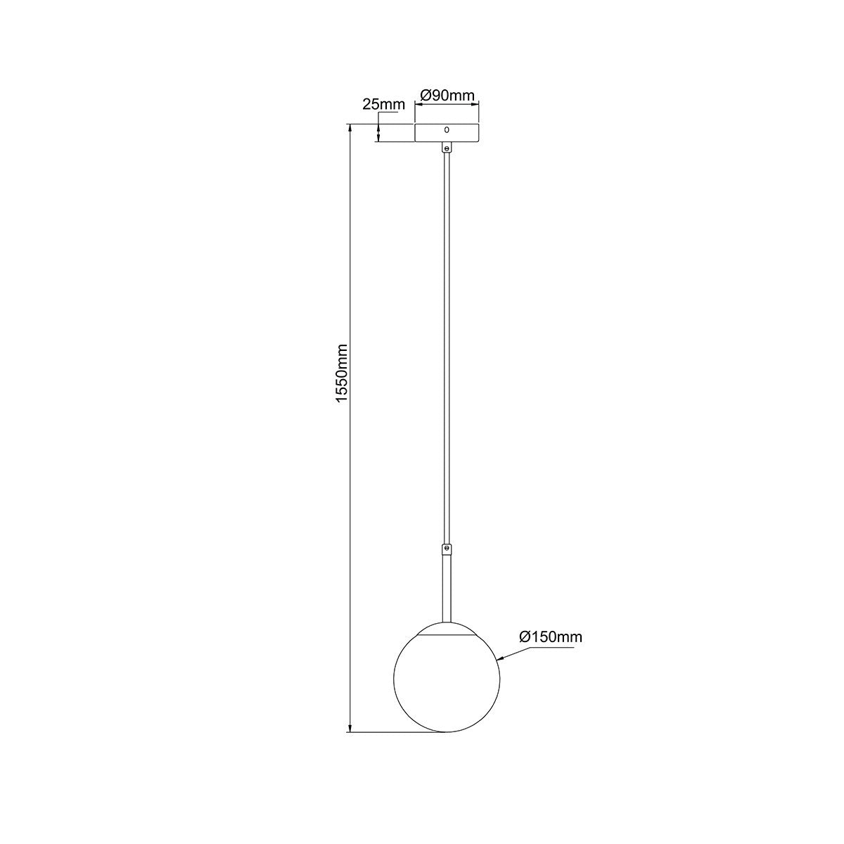 Lampa wisząca Dorado czarna 1xE14