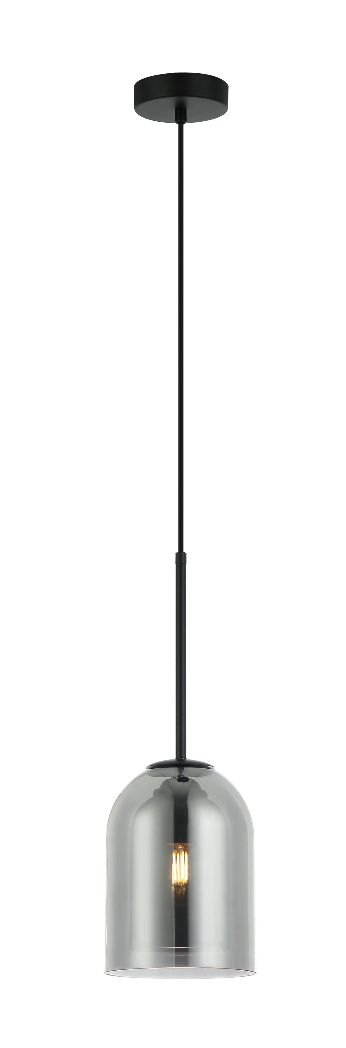 Lampa wisząca Elaris dymna 1xE27