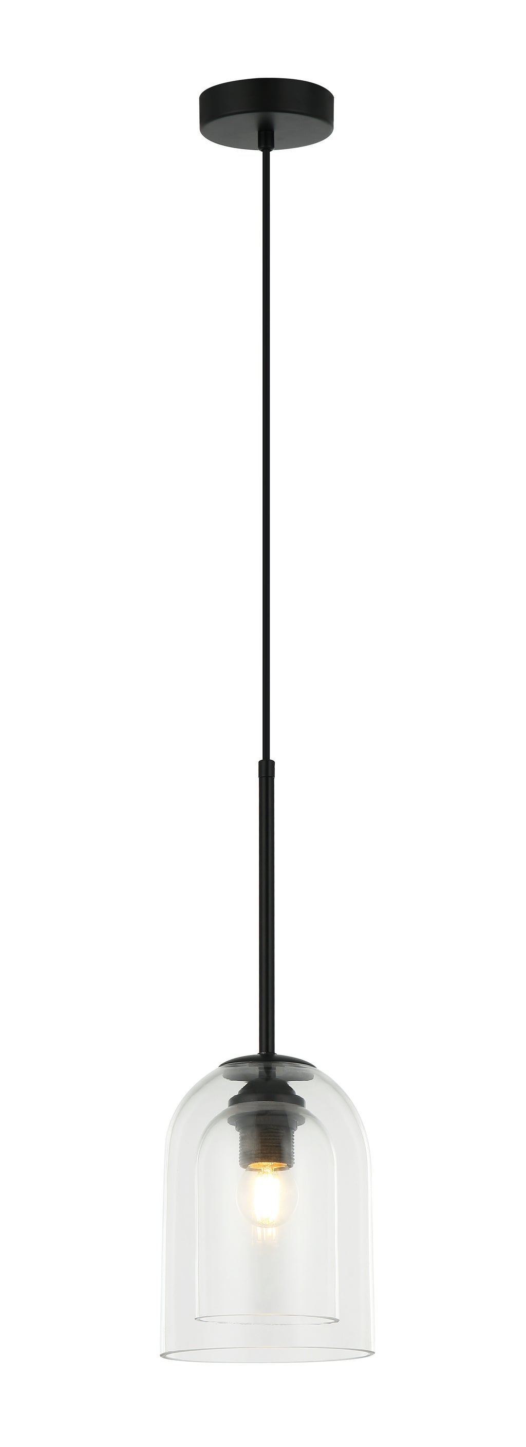 Lampa wisząca Elaris transparentna 1xE27