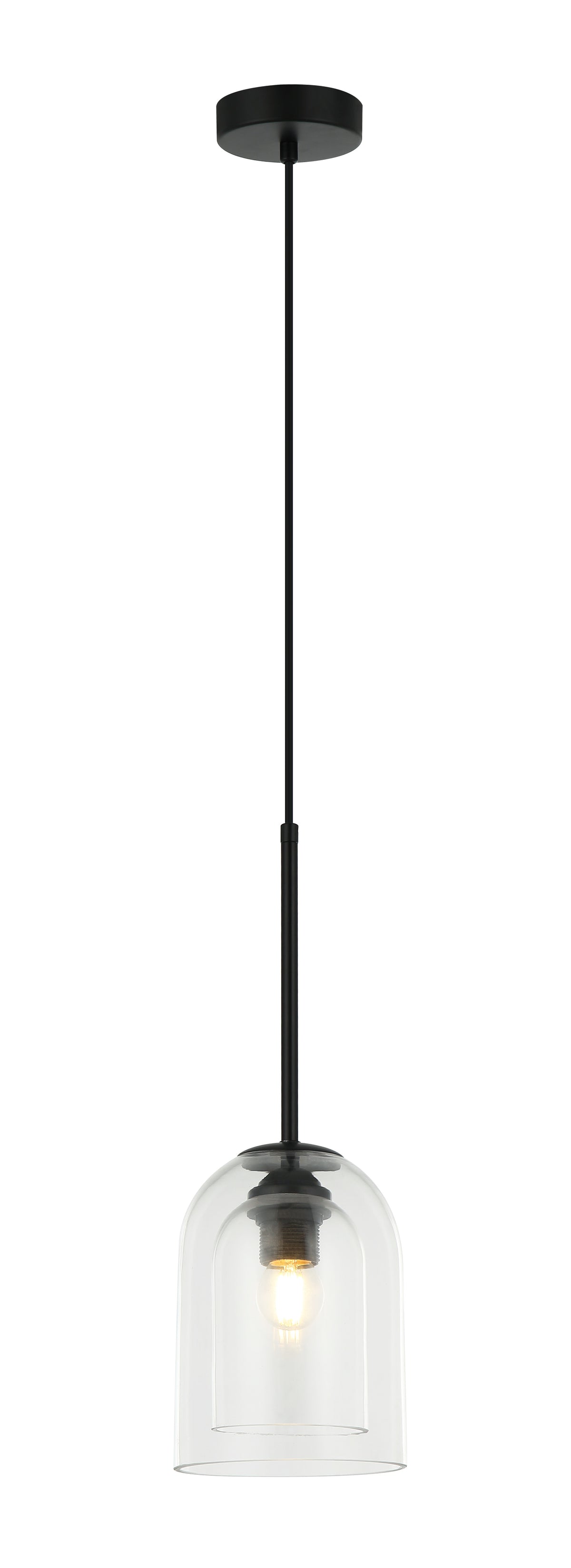 Lampa wisząca Elaris transparentna 1xE27