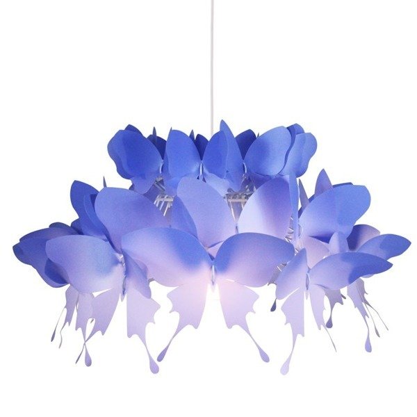 Lampa wisząca FARFALLA niebieska 50cm