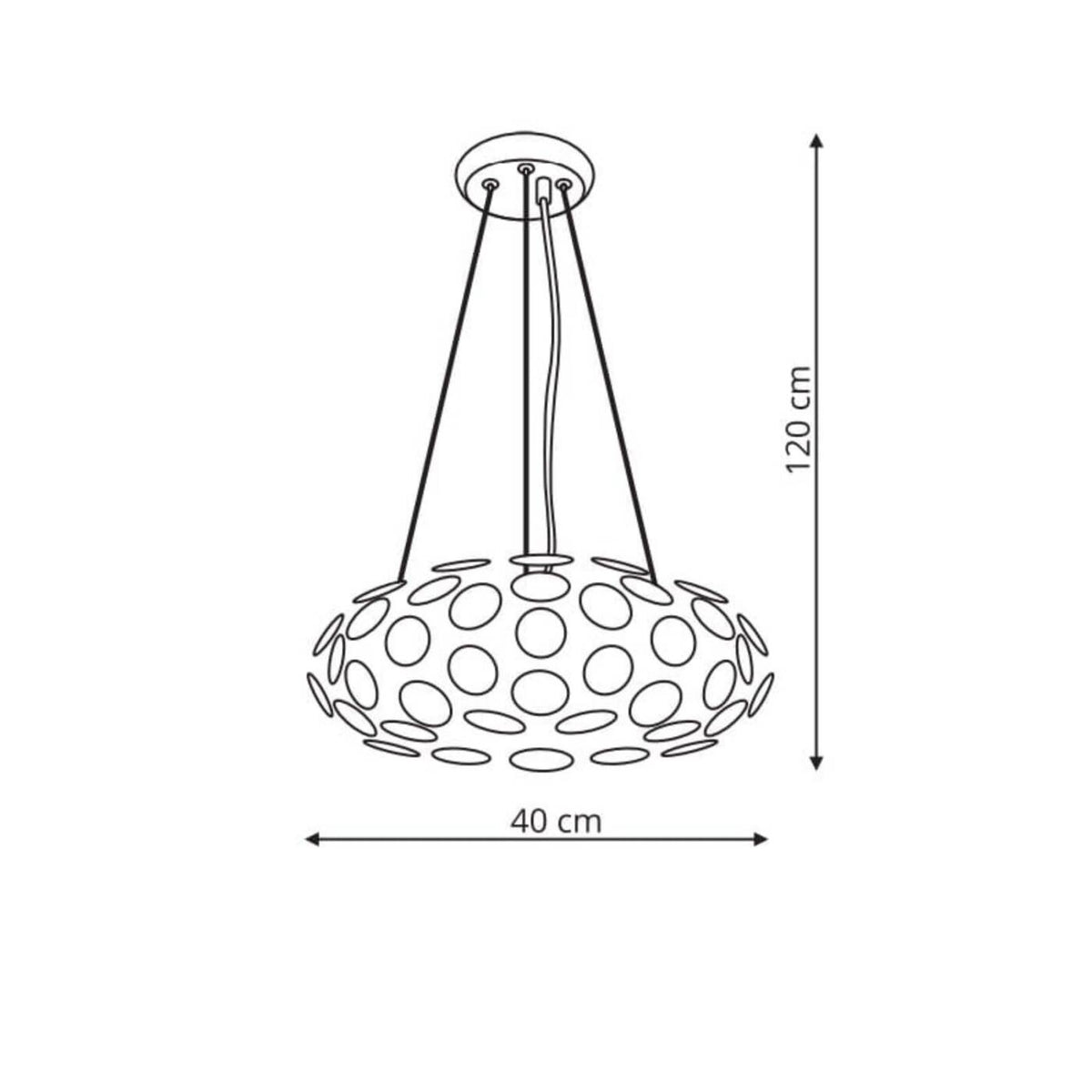 Lampa wisząca FERRARA, chrom, 3x60W E14