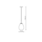 Lampa wisząca FONDI, czarny/chrom/transparentny, 1x40W E14