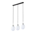 Lampa wisząca FONDI, czarny/chrom/transparentny, 3x40W E14